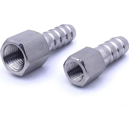 Quick coupler Pagoda joints ZG1/4'',O.D 6 8 10 12 14 16 mm hose tupe female thread stainless steel Hexagonal connector fitting