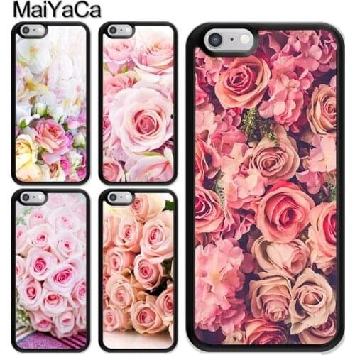 Pink Roses Bouquet Flowers Case For iPhone 12 Mini 11 Pro MAX X XR XS MAX SE 2020 6S 7 8 Plus 5s Cover