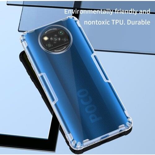 Case For Poco X3 NFC NILLKIN Nature TPU Transparent Clear Soft Back Cover Shockproof Case For Poco X3 NFC Series Clear Cover