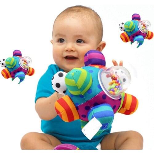 Baby Toys Fun Little Loud Bell Baby Ball Rattles Toy Develop Baby Intelligence Grasping Toy HandBell Rattle Toys For Baby/Infant