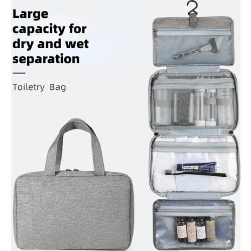 Travel Waterproof Folding Dry and Wet Separation Toiletry Bag Cosmetic Storage Bag Large Capacity Cosmetic Bag