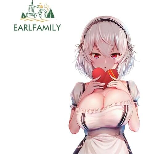 EARLFAMILY 13cm x 6.8cm for Sirius Azur Lane Anime Car Stickers Personality Sunscreen Scratch-Proof Decal Laptop Windows Decor