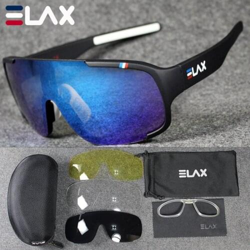 ELAX BRAND 4 Lenes 2021 NEW Fashion Outdoor Cycling Sun Glasses Mtb Sport Cycling Sunglasses UV400 Bike Bicycle Cycling Eyewear