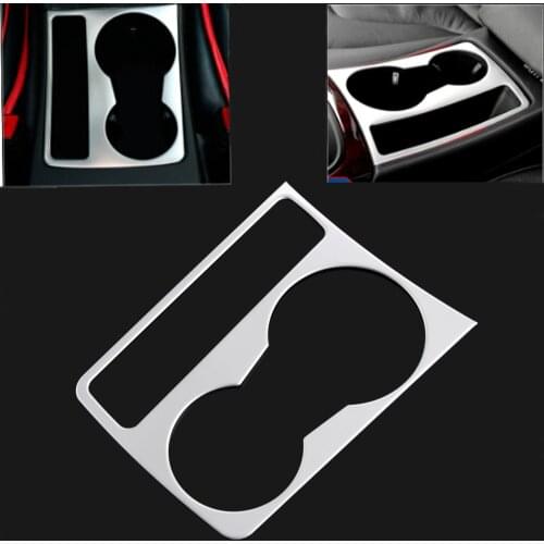 Interior Stainless Steel Water Cup Holder decor car sticker Trim Cover For Audi A4 A5 B8 2009-2016 Car Styling accessories