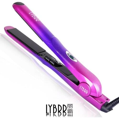 LYBRR) Wet and Dry Dual-use Ceramic Hair Straightener Does Not Hurt Hair Negative Ion Electric Splint Roll Straight Dual-use