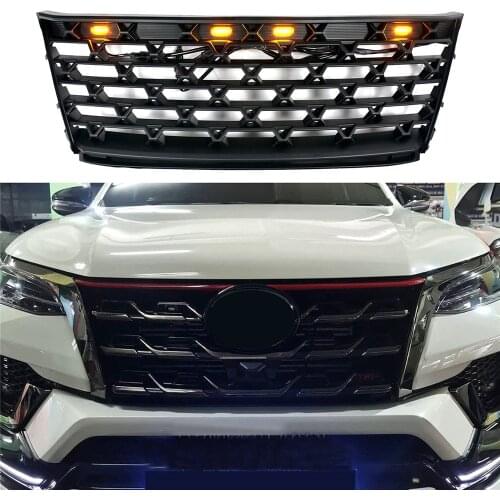 Modified For Fortuner Racing Grills For Fortuner 2020 2021 Front Racing Grille Upper Bumper Grilles Auto Front Grill Mesh Mask