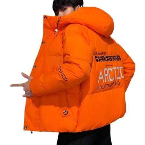 Men Harajuku Colorful Bubble Coat Winter Jacket 2021 Mens Streetwear Hip Hop Parka Korean Yellow Black Clothes Puffer Jackets
