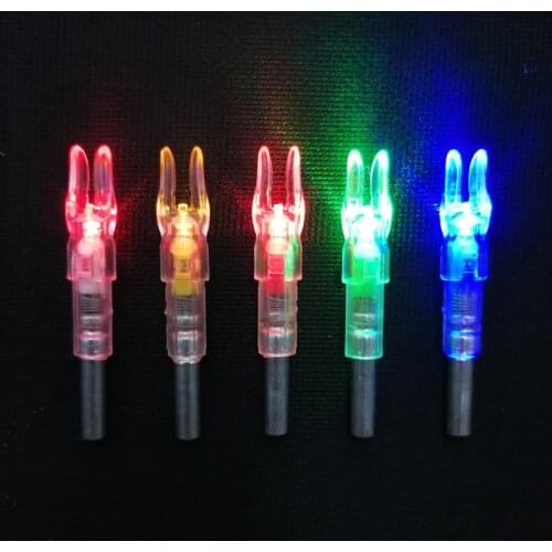 3/6pcs Archery Automatically Lighted Nocks Bow String Activated LED 6.2mm Arrow Nock Tail For Arrow Shafts Hunting