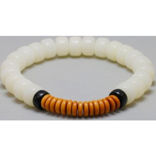 Natural White Bodhi Seed Coconut Shell Olive Nut Tibetan Buddhism Mala Beads Bracelet Women Prayer & Yoga Meditation Men Jewelry