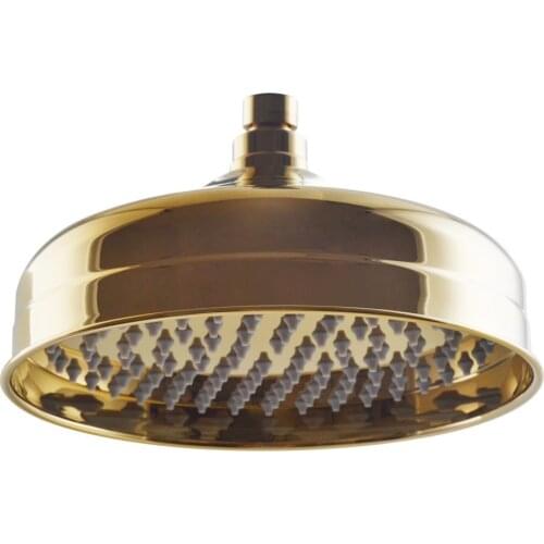 NEW Bathroom Titanium Gold 8-Inch Rainfall Shower Head BRASS Overhead Showerhead Replacement Part -5510