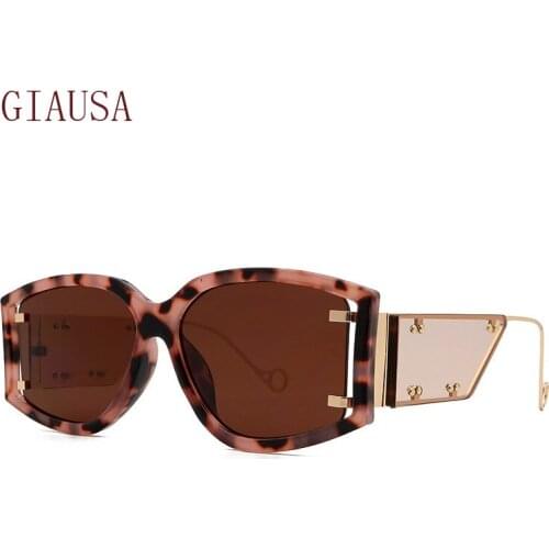 GIAUSA New European and American fashion metal mens and womens frameless sunglasses and sunglasses shades for women