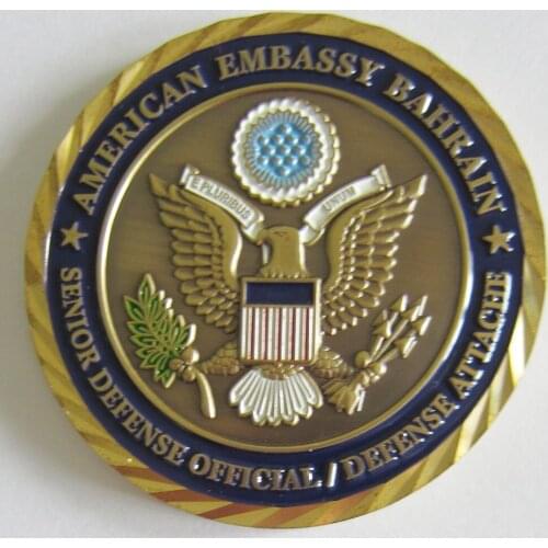 Newly designing & Big discount Eagle logo round military silver coin