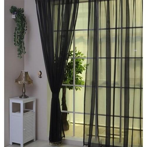 Pure Color Home Through Gauze Curtains, Classic Wedding Glass Gauze, Transparent Curtains, Installation Of Multi-color Options