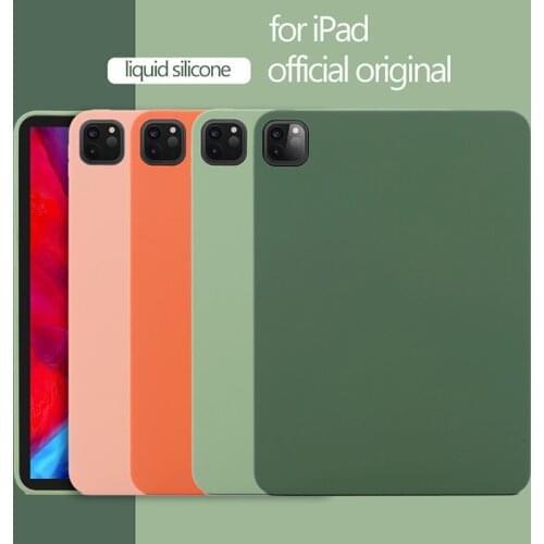 Offical Recommend Liquid Silicone Case for iPad 2020 Air 4 Pro 11 Back Shell Cover for iPad Air 2 3 9.7 10.5 10.2 Pro 12.9 2018