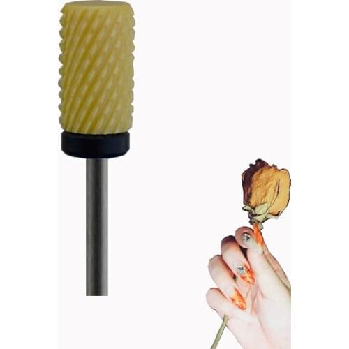 Orange Ceramic Nail Drill Bit - Small Barrel Bit XC