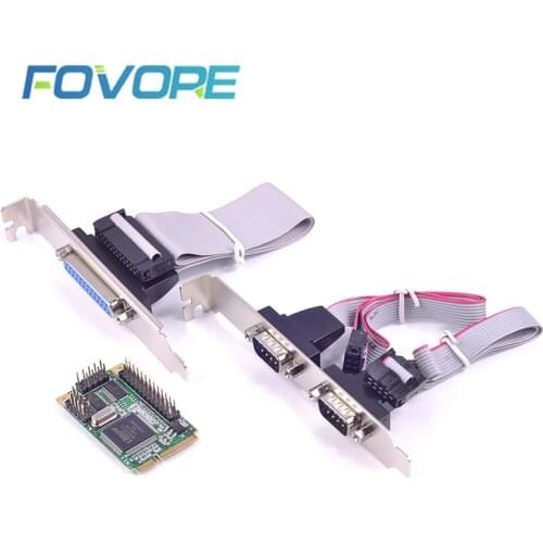 PCI-e Serial DB9 RS232 Parallel DB25 Adapter PCI-e to 2 ports Serial DB9 RS232 Parallel DB25 Adapter RS-232 Converter Card