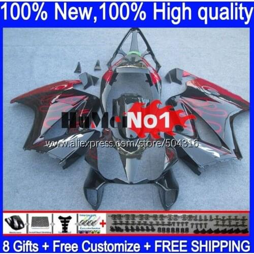 Interceptor For HONDA VFR800 VFR 800RR 800 RR 00 01 02 03 04 05 red flames 130MC.8 VFR800RR 2007 2008 2009 2011 2012 Fairing