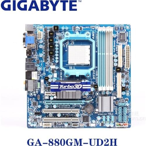 Socket AM3 For AMD 880 Gigabyte GA-880GM-UD2H Motherboard DDR3 16GB 880GM-UD2H 880GM-UD2H Desktop Systemboard 880GM UD2H Used