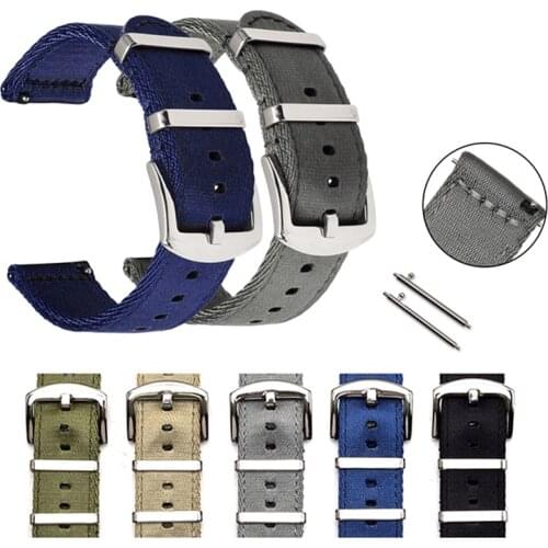 18mm 20mm 22mm 24mm Nylon Sport Strap band watchband Wrist Bracele for Samsung Gear S3 Frontier / Classic galaxy watch Active 2