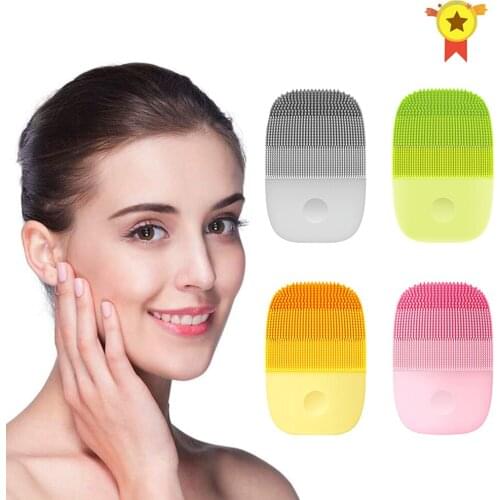 Silicone Face Cleansing Brush Ultrasonic Electric Facial Cleansing Sponge Skin Deep Washing Powered Facial Cleansing Devices