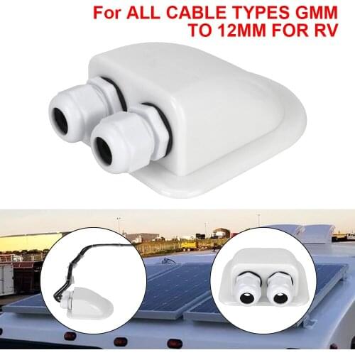Dual Hole Cable Connector Holder Caravan Solar Car Junction Box Cable Entry Gland Box Roof Wire Entry