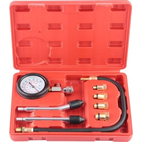 Gasoline Engine Compression Tester Auto Petrol Gas Engine Cylinder Automobile Pressure Gauge Tester Automotive Test Kit 0-300psi