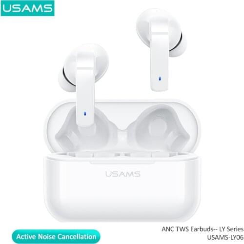 USAMS ANC TWS Wireless Earphones Bluetooth 5.0 High-Perfomance Headphones Headset HiFi Stereo Earbuds For Android iPhone Devices