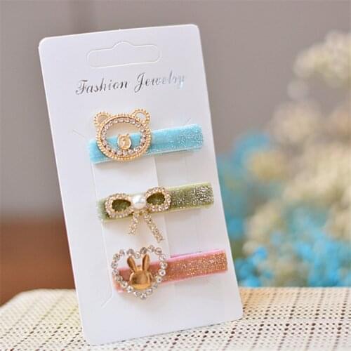12pc/Lot Korean Cute Velvet Hair Bow Clip Glitter Rhinestone Animal Barrettes Hairpin For Girl Fashion Headwear Hair Accessories