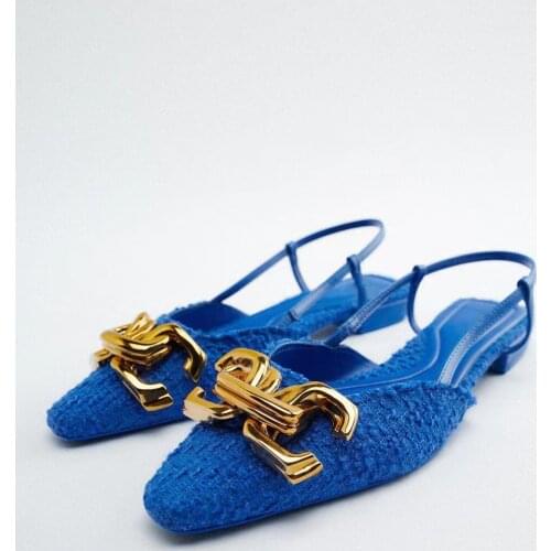 Zar a Woman 2021 Flat Shoes Spring Summer New Sexy Fashion White Bow Square Toe Flat-Heeled Muller Sandals For Women Plus Size