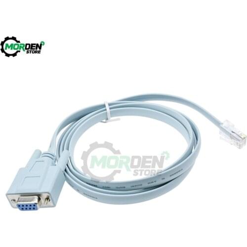 1.5M 5ft RJ45 Cat5 To RS232 DB9 Female Converter Ethernet Network Adapter Cable for router Cisco Console COM Serial Port