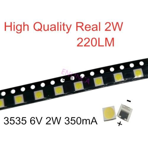 100-1000PCS For LG 3535 2W 6V 350mA 220LM Cool white FOR LCD TV repair led TV backlight strip lights with light-emitting diode