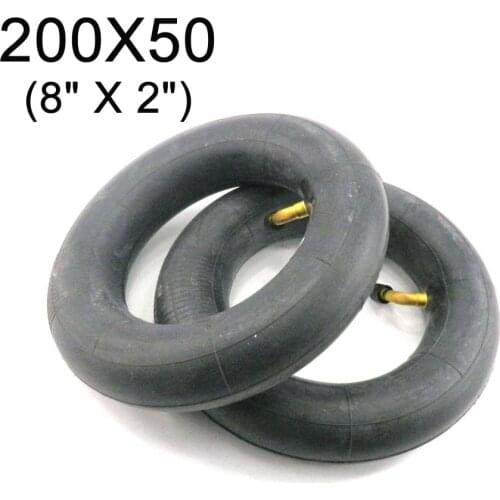 2pcs Scooter 200X50 Inner Tube 8" X 2" With bent valve For E100 E150 E175 E200 Razor Dune Buggy ePunk Schwinn Mongoose Bladeze