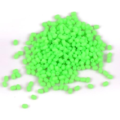 200Pcs Luminous Soft Fishing Space Beads 4.7*6.2mm 5.5*7.2mm 7.0*10mm Stopper Light Balls Sea Tackle Lure Float Accessories