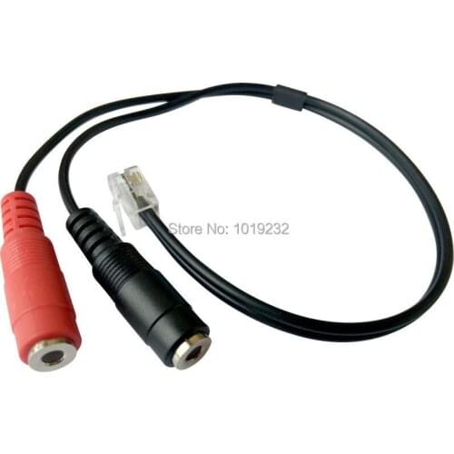 10pcs/lot Headset Buddy Adapter: PC Headset to CISCO Phone Adapter - Dual 3.5mm to RJ9/RJ10/RJ12 adapter RJ9 headset adapter