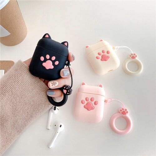 Cat Paw Wireless Earphone Case for Airpods 2 3 1 Anti-dust Bluetooth Protective Silicone Cover for Airpods Pro Shockproof Cover