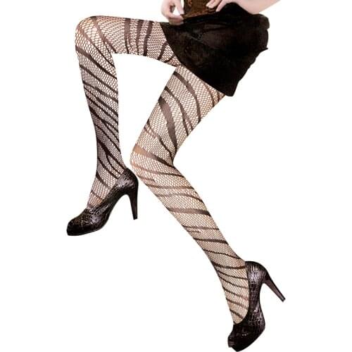 2019 Spring Hot Black Sexy Woman Pattern Jacquard Pantyhose Tights Stockings Fashion Style in choices 3