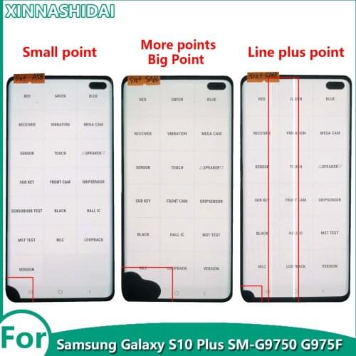Original S10 Plus lcd For Samsung S10+ G975 LCD S10 Plus G975W G975F Display Touch Screen Digitizer With Dead Pixel Part