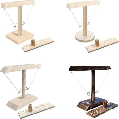 Ring Toss Game Toy Modern Simple Wooden Hook Game Set