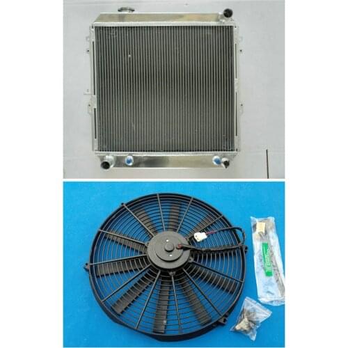 Aluminum Radiator+Fan For TOYOTA HILUX RN80 3.0L V6 PETROL AT/MT 1988-1996 88 89 90 91 92 93 94 95 96