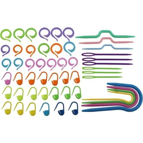Lot Mix Color Plastic Knitting Tools Locking Stitch Markers Crochet Latch Knitting Tools Needle Clip Hook