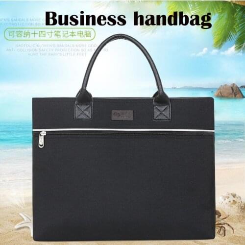 Document bag canvas office mens tote bag business Oxford briefcase male simple Zipper bag