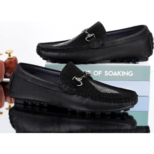 Mens Slip-On Loafer Casual Comfortable Genuine Leather Lightweight Driving Moccasins Classic Fashion Breathable Driving Shoes