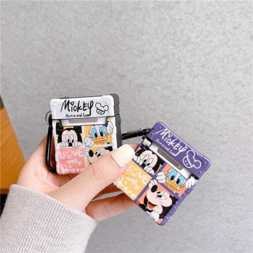 Disney Cartoon Mickey Donald Duck Soft Cases For Airpods 1 2 Protective Bluetooth Wireless Earphone Cover Charging Box Bags