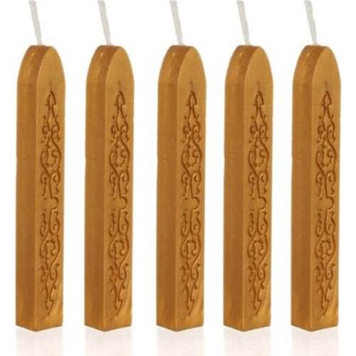 Set of 5 Square Candle Wax with Wick Sealing Wax Stick for Home Party Festival Candlelight Dinner pjop