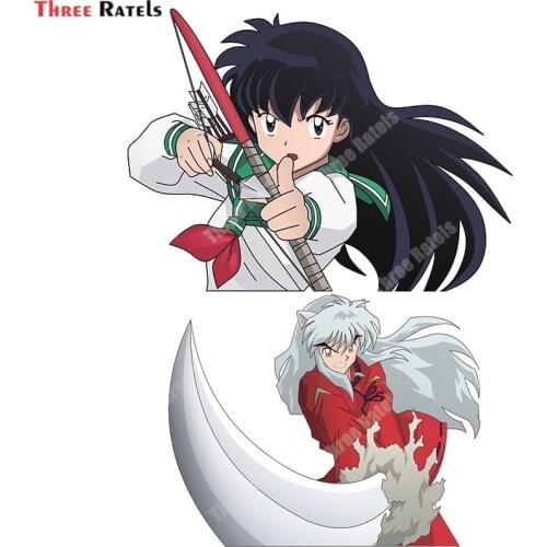 Three Ratels B377 Anime Lnuyasha And Kagome Stickers For Kids Toy Decor Refrigerator&Motorcycle Stickers Vinyl Waterproof Mate