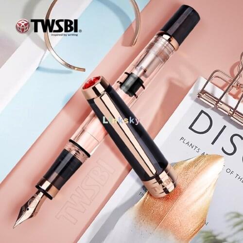 Twsbi Diamond 580RG II Fountain Pen,Retro smoke rose gold, piston fill Fountain Pen, Practice Calligraphy,Business signature