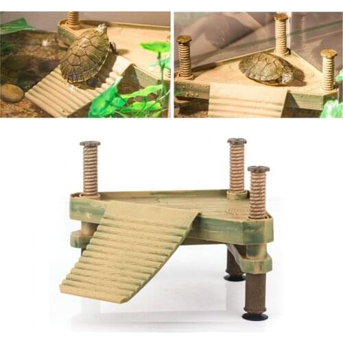 Aquarium Turtle Island Basking Platform Plastic Turtle Tank Floating Island for Climbing Basking Reptile Supplies Ornament
