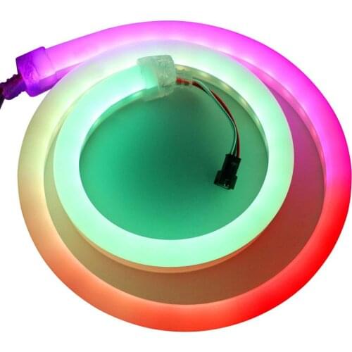 RGB Full Color Neon Light WS2811 SMD5050 60leds/m High brightness Neon Sign Waterproof 12V Flexible Led Strip Rope Tube 1m 2m 5m