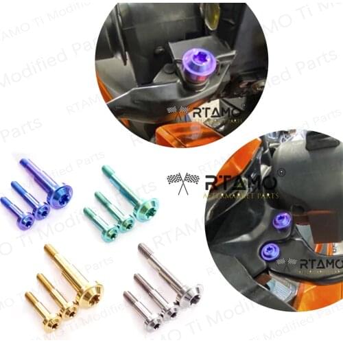 CNC Lever Bolts RTAMO Titanium Alloy Brake Lever Bolts Kit Fit for Click/Vario 125/150