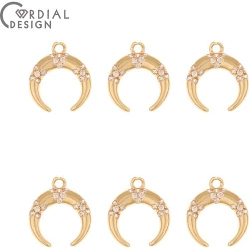 Cordial Design 50Pcs 12*14MM Earrings Accessories/DIY Pendant/Hand Made/Necklace Making/CZ Charms/Jewelry Findings & Components